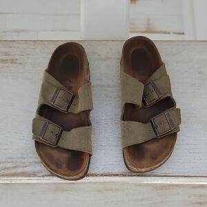Birkenstock Olive Suede Sandals